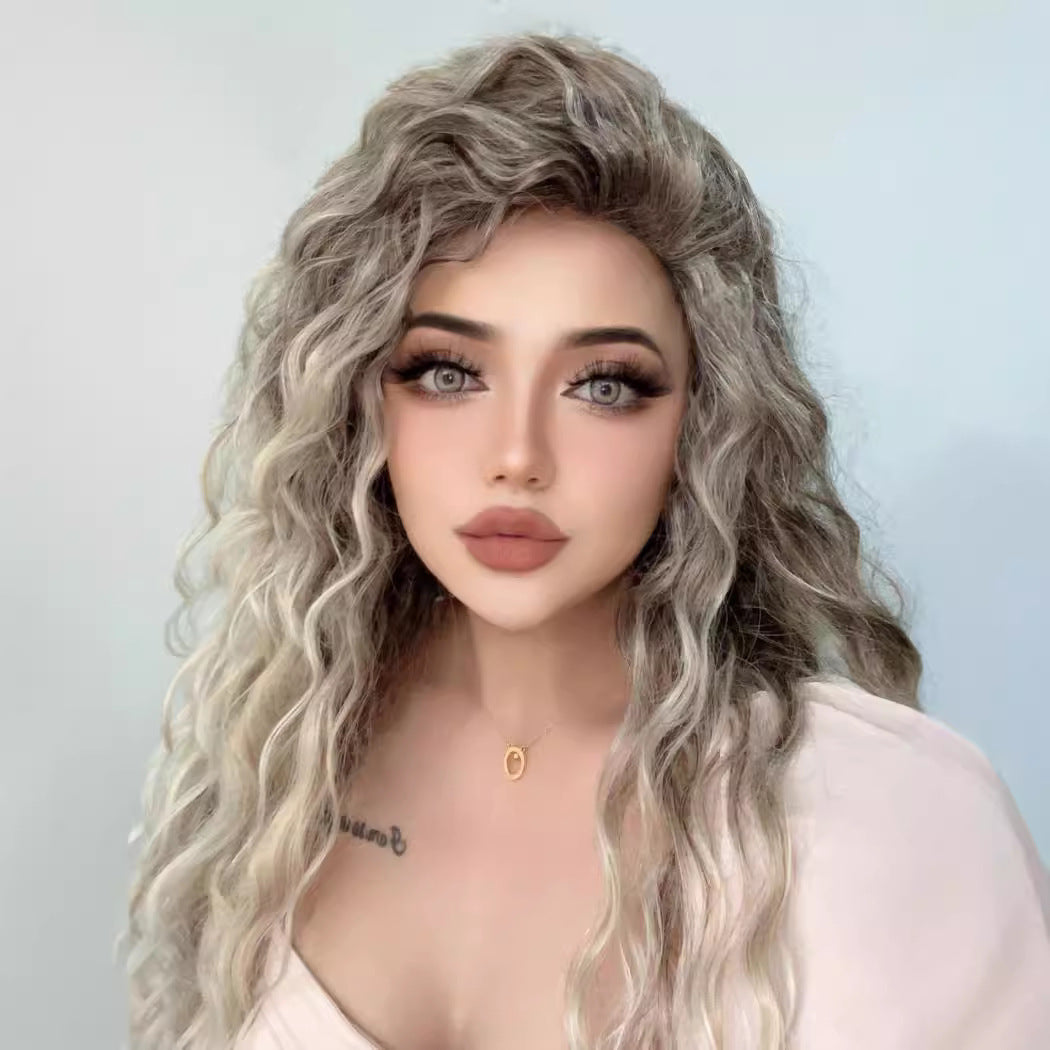 Wig blonde long curly hair 1924121012