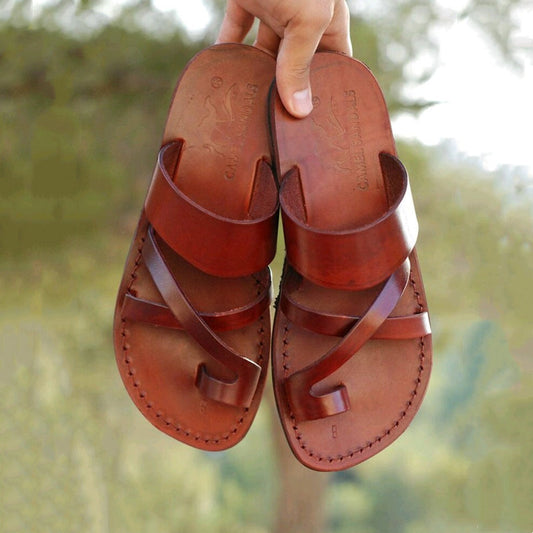 Men's Leather Sandals Beach Roman Sandals