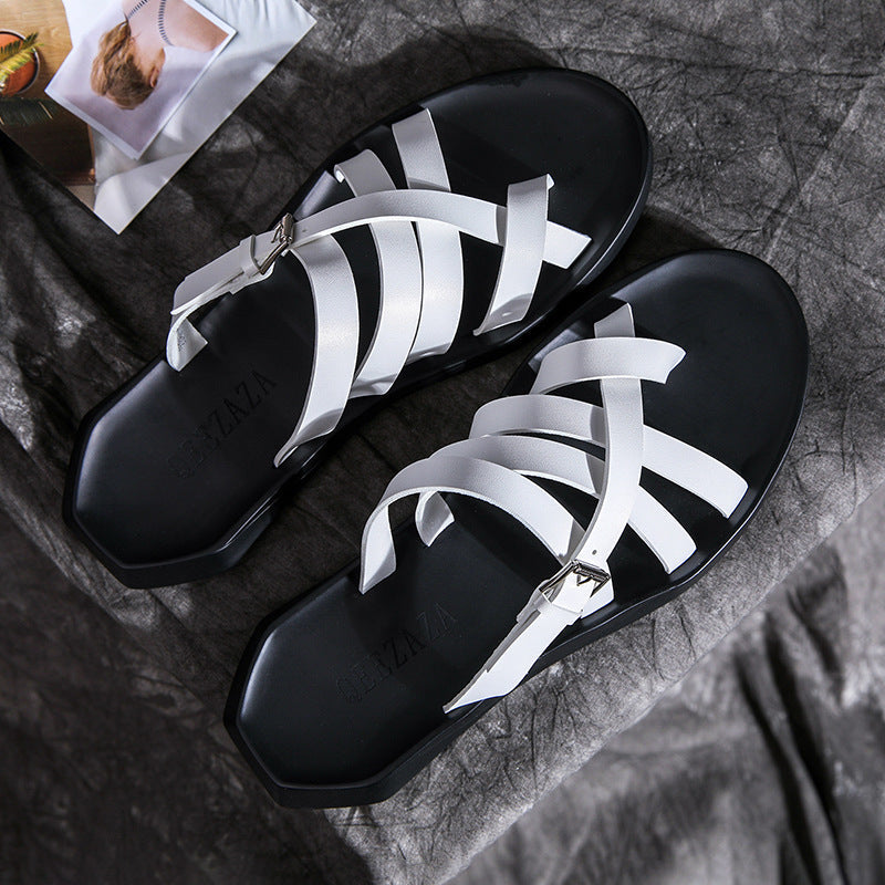 2022 summer new casual slippers wear all-match beach sandals