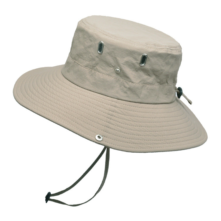 Breathable sun hat sunscreen solid color fisherman hat big brim travel hat 9204