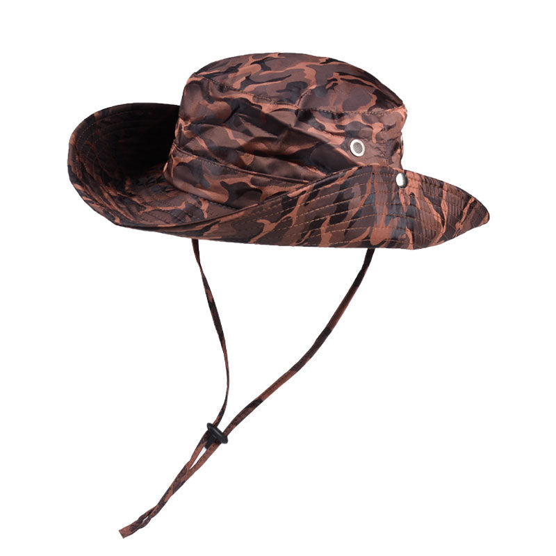 Camouflage sun hat outdoor fishing mountaineering sunshade sunscreen fisherman hat 9042