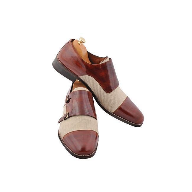 Patchwork Monk Strap Business Men Shoes