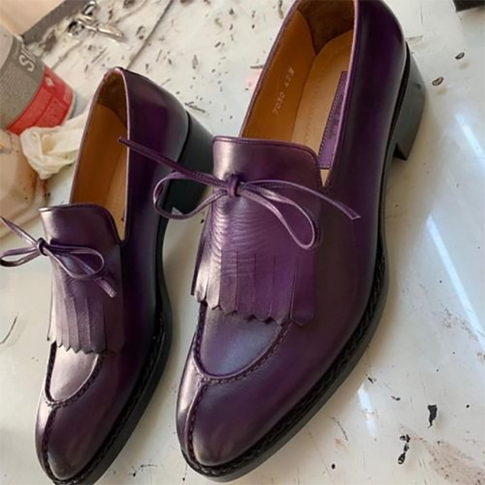 Handmade Men's Fringe Split Toe Shoes