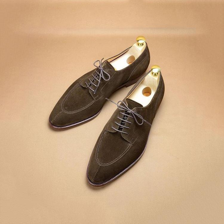 Suede Lace-Up Formal Dress Shoes