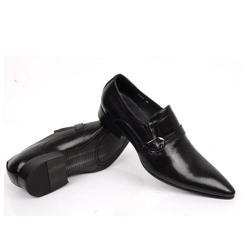 Elegant Vintage Style Men Loafers Shoes with Leather Strap and Buckle - FanFreakz