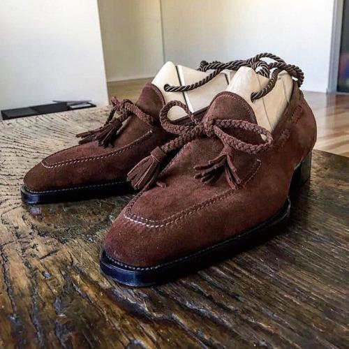 Handmade Men Suede Shoes