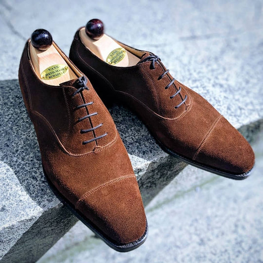 Suede Brown Lace Up Dress Shoes